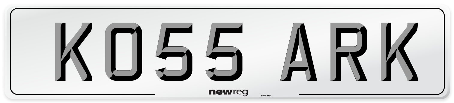 KO55 ARK Number Plate from New Reg